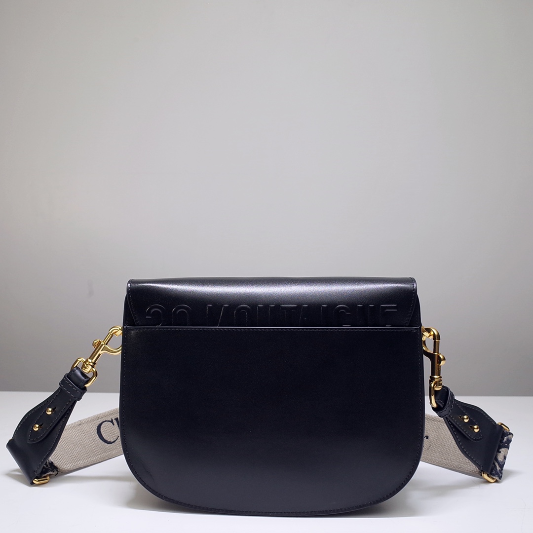 Large Dior Bobby Bag Black Box Calfskin